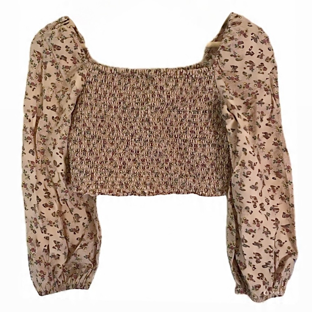 Xhilaration Floral Milkmaid Croptop